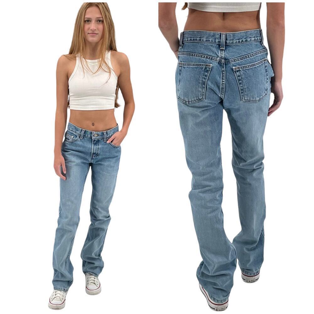Vintage Old Navy Boot Cut Jeans Mid Rise Medium Wash 100% Cotton | Size 2